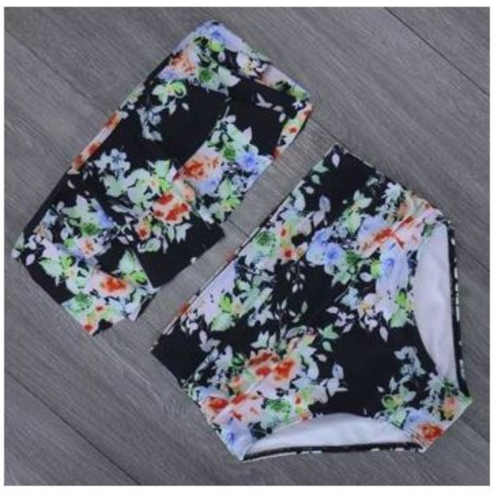Floral High Waist Bikini